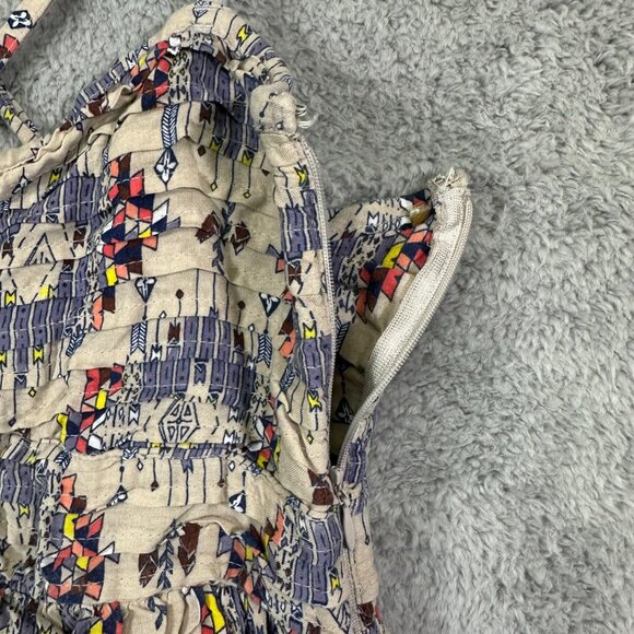 Billabong Aztec Triangle Geo Mini Dress Women's Cross Back Size L - Picture 4 of 9